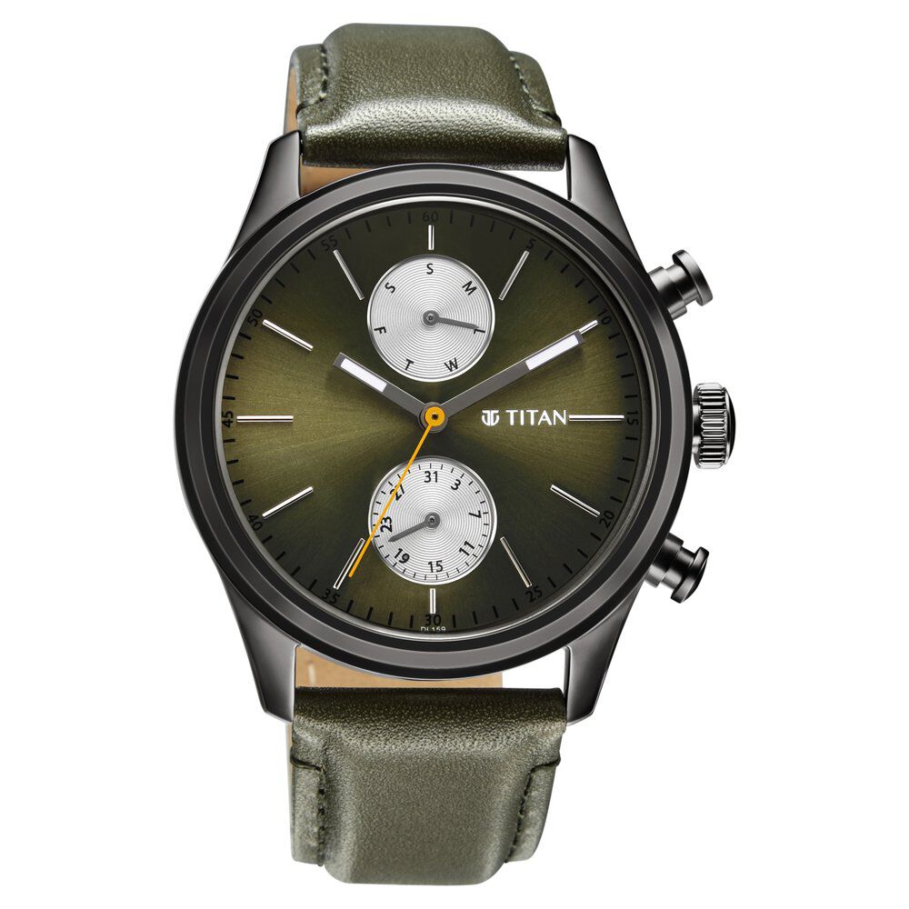 Titan olive top green watch