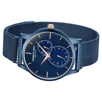 Kenneth Cole Multifunction Blue Dial Stainless Steel Strap Watch For Men
