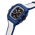 Ducati Quartz Multifunction Black Dial Blue Silicone Strap Watch For Men - image number 1