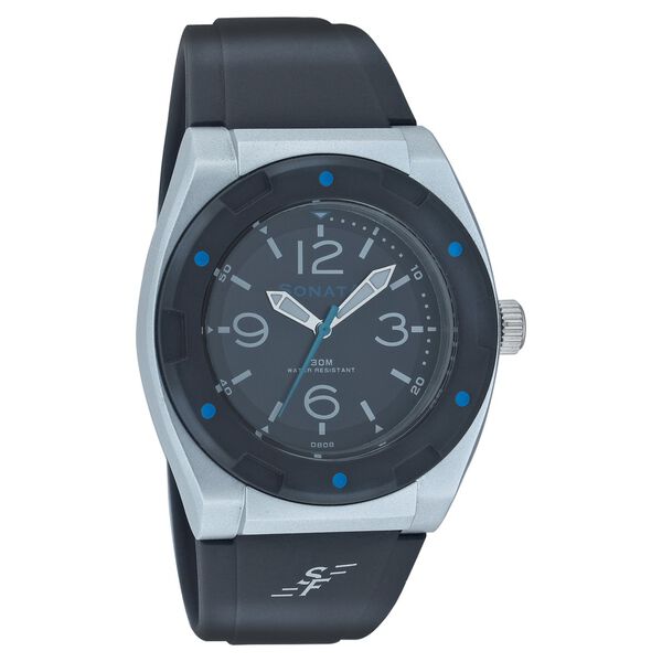 Sonata Quartz Analog Black Dial Strap Watch for Men - image number 0