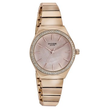 Sonata Poze Quartz Analog Pink Dial Metal Strap Watch for Women