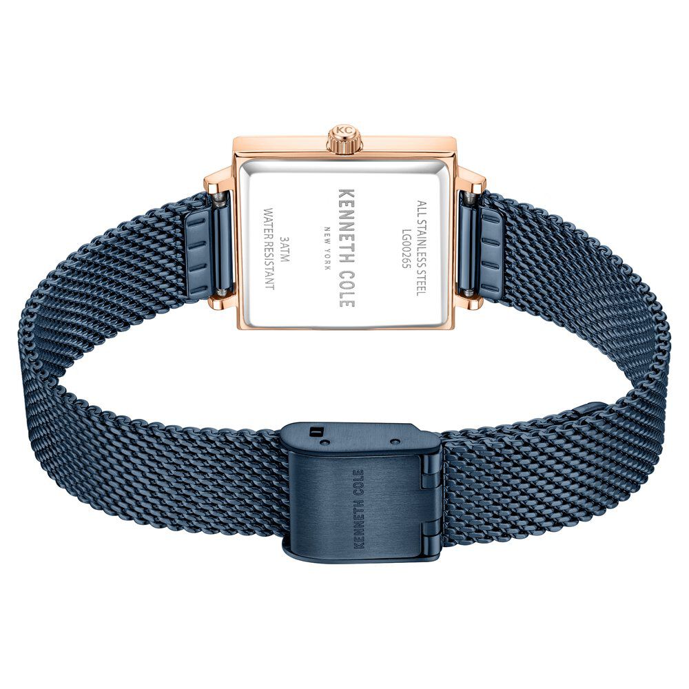 Buy Online Kenneth Cole Quartz Analog Blue dial Metal Strap Watch