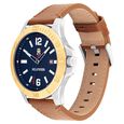 Tommy Hilfiger Quartz Analog with Date Blue Dial Brown Leather Strap Watch For Men - image number 1