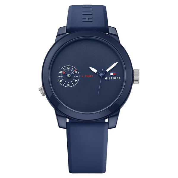 Tommy Hilfiger Quartz Analog Blue Dial Silicone Strap Watch for Men - image number 0