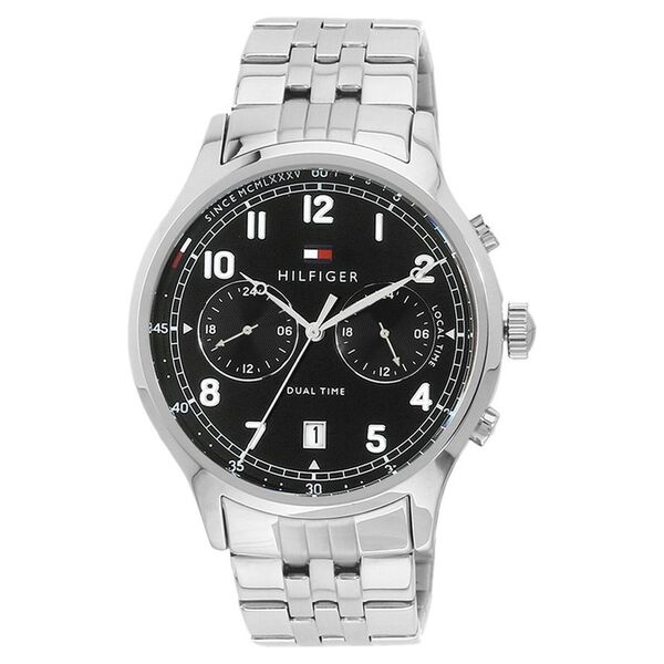 Tommy Hilfiger Quartz Analog Black Dial Stainless Steel Strap Watch for Men - image number 0