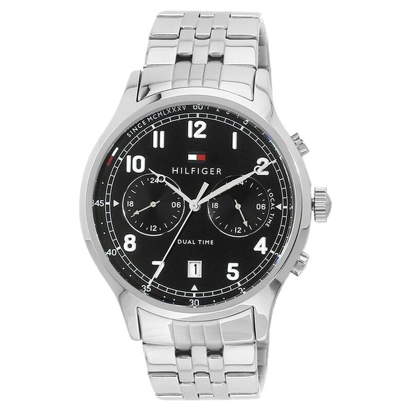 Tommy Hilfiger Quartz Analog Black Dial Stainless Steel Strap Watch for Men