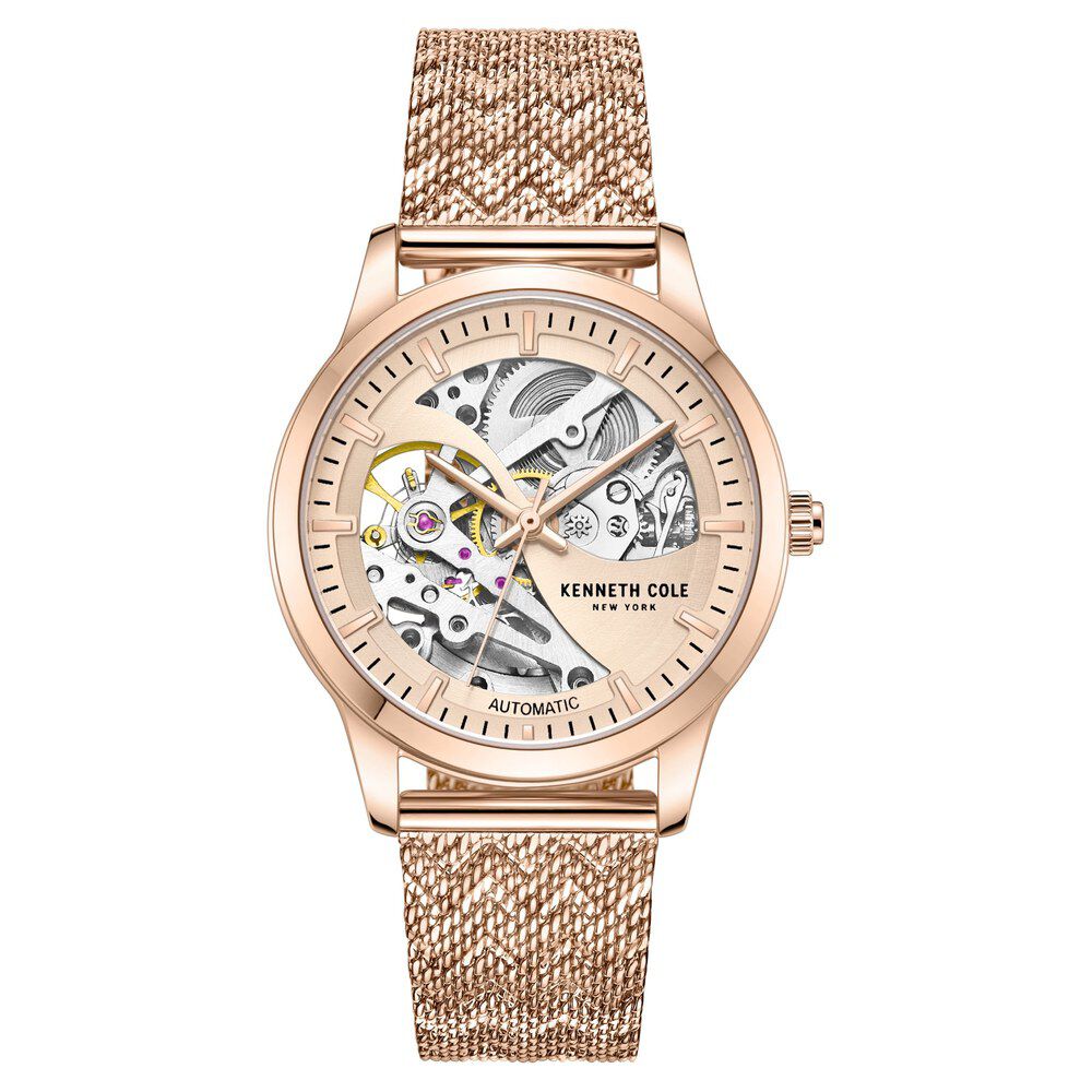 Kenneth cole skeleton watch rose gold cheap
