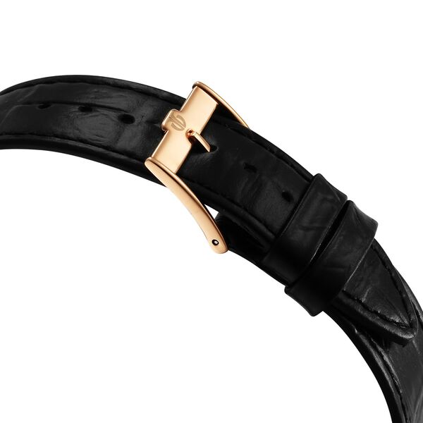 Titan Edge Quartz Analog White Dial Black Leather Strap Watch For Men - image number 4