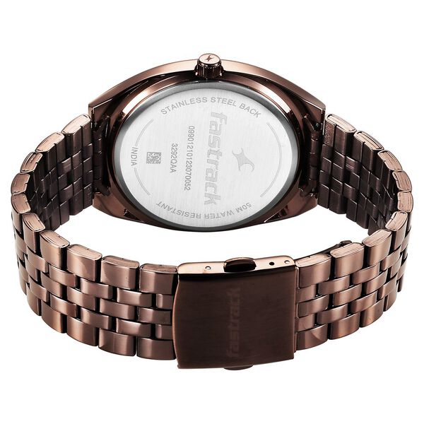Fastrack Snob X Brown Dial Metal Strap Watch for Guys - image number 4