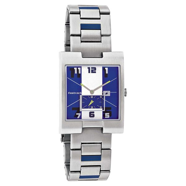 Fastrack Quartz Analog Blue Dial Stainless Steel Strap Watch for Guys - image number 0