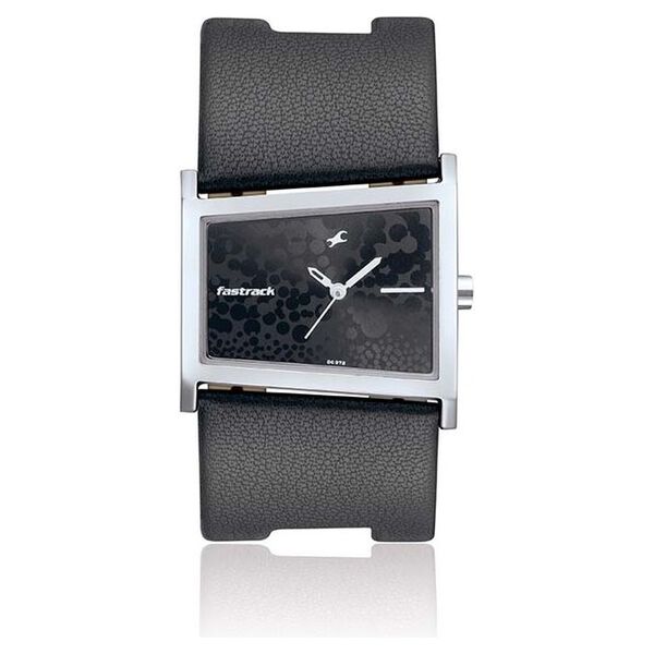 Fastrack Quartz Analog Black Dial Leather Strap Watch for Girls - image number 0