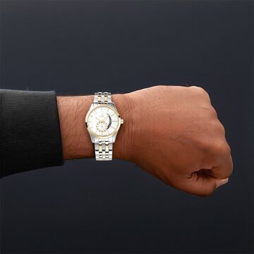 Xylys Offsets Swiss Analog Stainless Steel Silver Dial Watch for Men