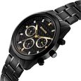 Sonata Multifunction Black Dial Black Metal Strap Watch For Men - image number 4