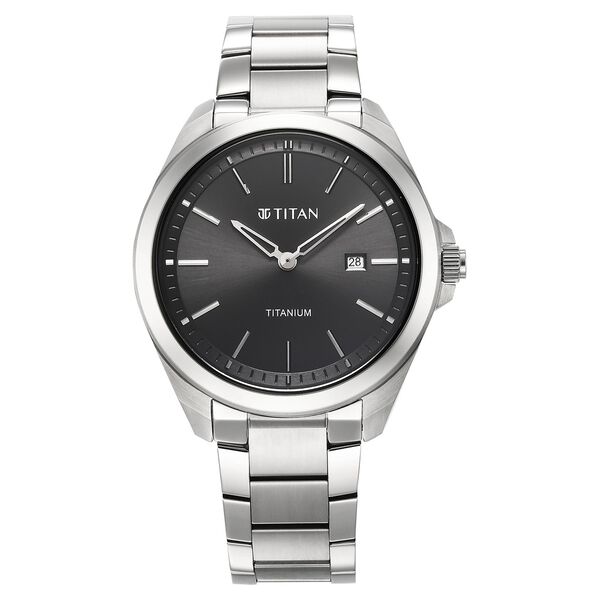 Titan Titanium Quartz Analog Black Dial Titanium Strap Watch for Men - image number 0