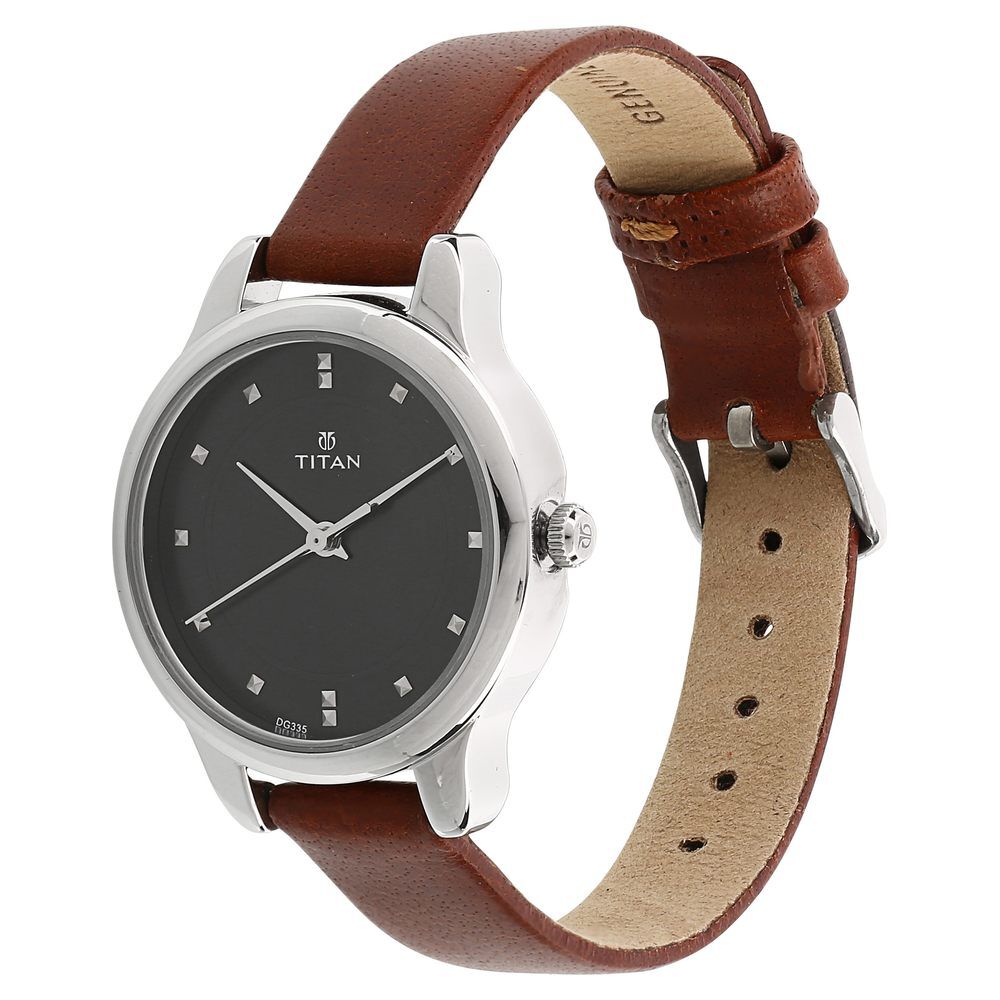 Buy Online Titan Women s Chic minimalist watch with Black dial and
