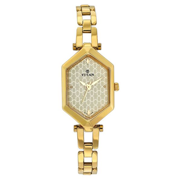 Titan Quartz Analog Champagne Dial Watch for Women - image number 0