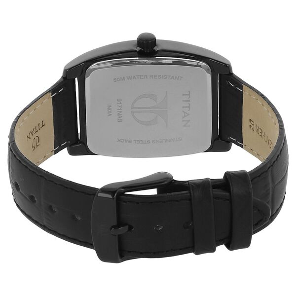 Titan Quartz Analog with Date Silver Dial Leather Strap Watch for Men - image number 3