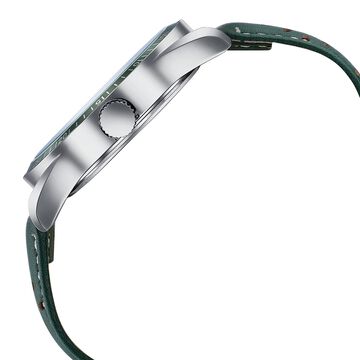 Sonata Poze Quartz Analog Green Dial Green Colour Leather Strap Watch For Men