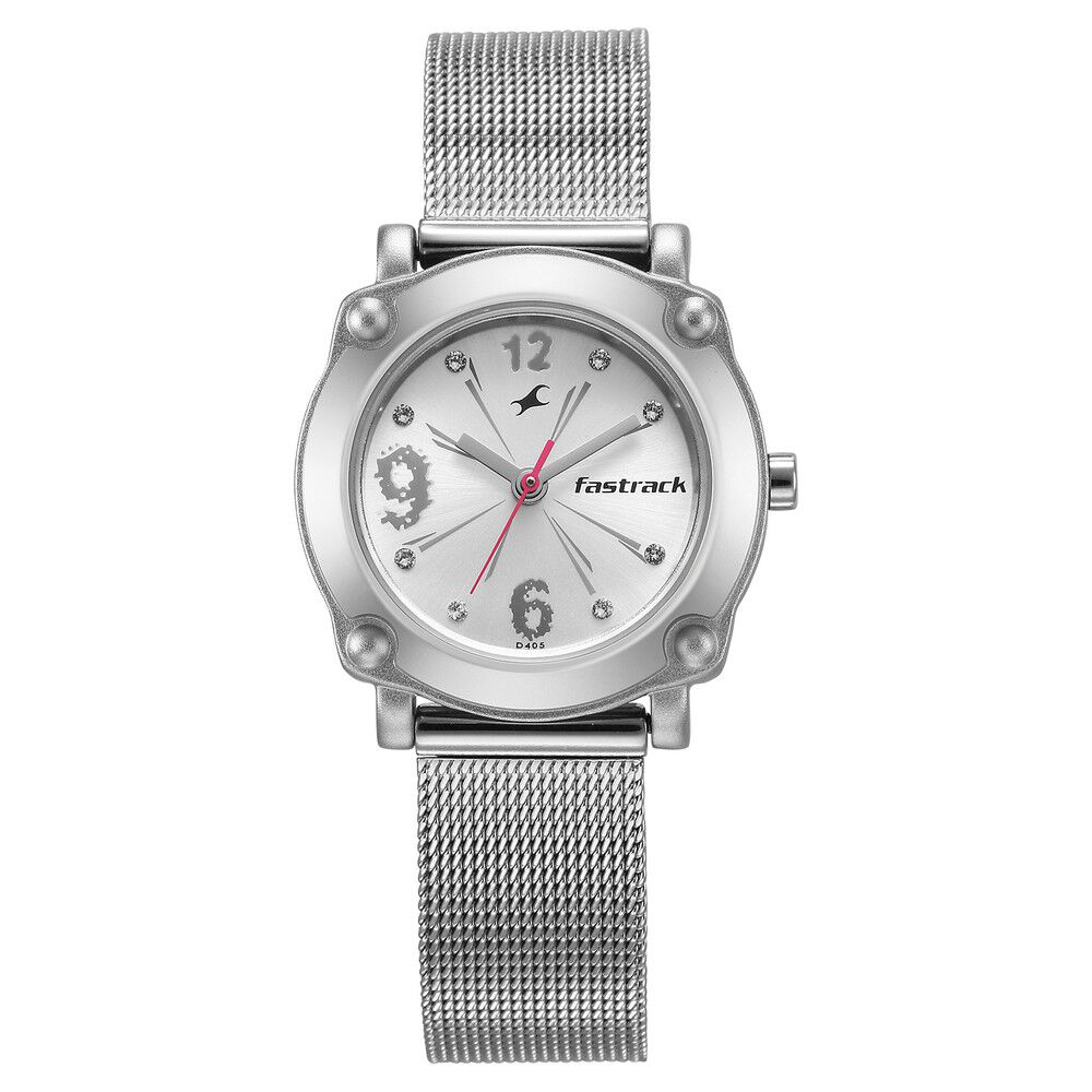 Buy Online Fastrack Quartz Analog Silver Dial Stainless Steel