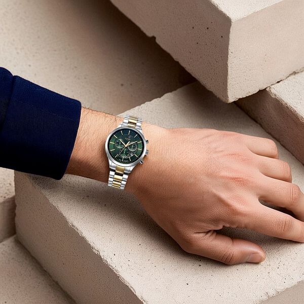 Xylys Triumph Swiss Chronograph Stainless Steel Green Dial Watch for Men - image number 6