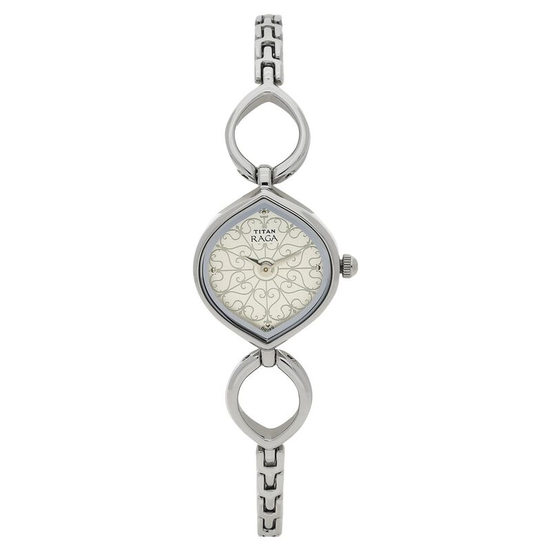 Titan Raga Silver Dial Women Watch With Metal Strap