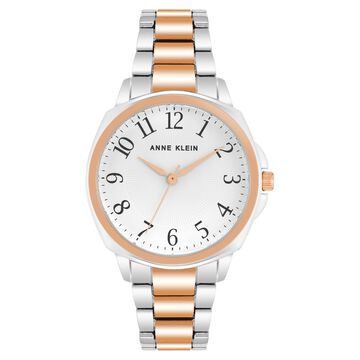 Anne Klein Quartz Analog White Dial Ceramic Strap Watch for Women