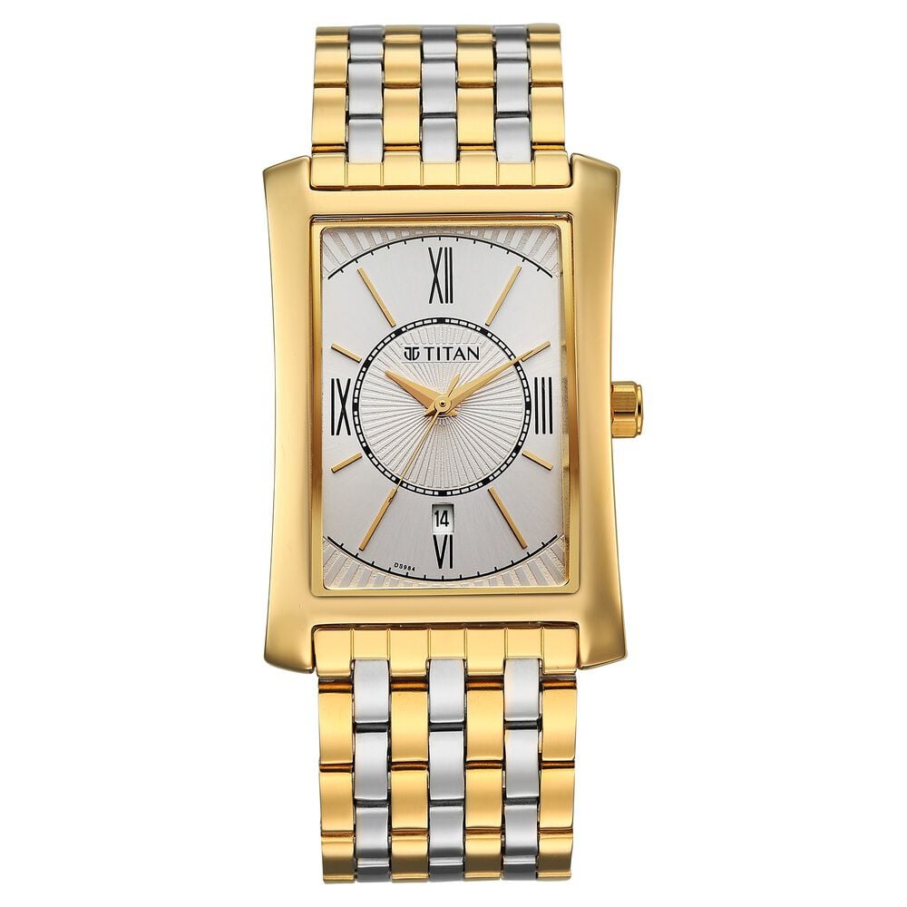 Titan Regalia Allure Analog with Date and Silver White Dial Dual Tone Stainless Strap Watch for Men-image-19