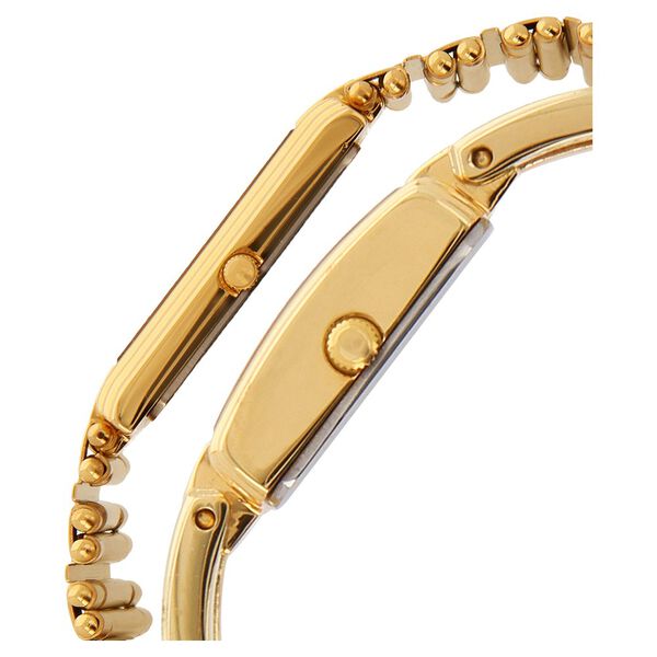 Titan Quartz Analog with Date Champagne Dial Stainless Steel Strap Watch for Couple - image number 2