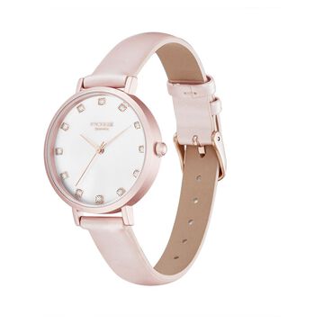 Poze by Sonata Quartz Analog White Dial PU Leather Strap Watch for Women