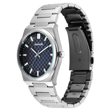 Sonata Festive Quartz Analog Multicoloured Dial Metal Strap Watch For Men