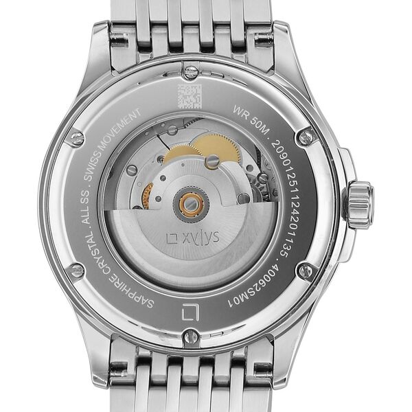 Xylys Automatic Blue Dial Silver Stainless Steel Strap Watch For Men - image number 6