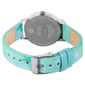 Zoop By Titan Disney Princess Quartz Analog Silver Dial Leather Strap Watch For Kids