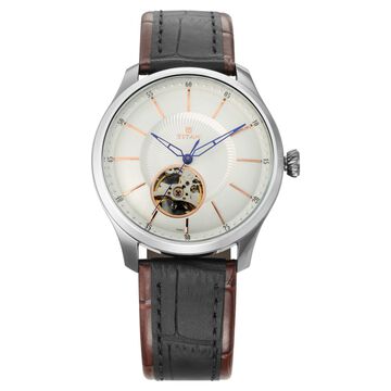 Titan Magnate Automatic White Dial Blue Leather Strap Watch for Men