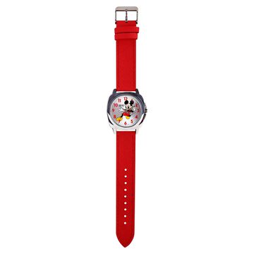 Zoop Disney Mickey Mouse Analog Watch with Silver Dial & Red Strap for Boys Kids, from House of Titan