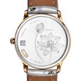 Titan Nebula Lotus 18 KT Gold Quartz Analog Blue Mother of Pearl Dial Leather Strap Watch For Women - image number 6