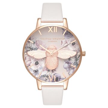 Olivia Burton Quartz Analog Rose Gold Dial Watch for Women