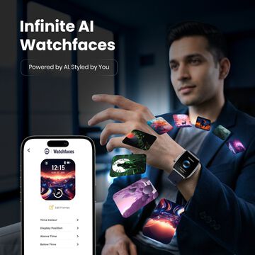 Titan Smart 4.0 Smartwatch with 1.93" AMOLED Display, Infinite AI Watch Faces, AI Voice assistant, Smart Hydration