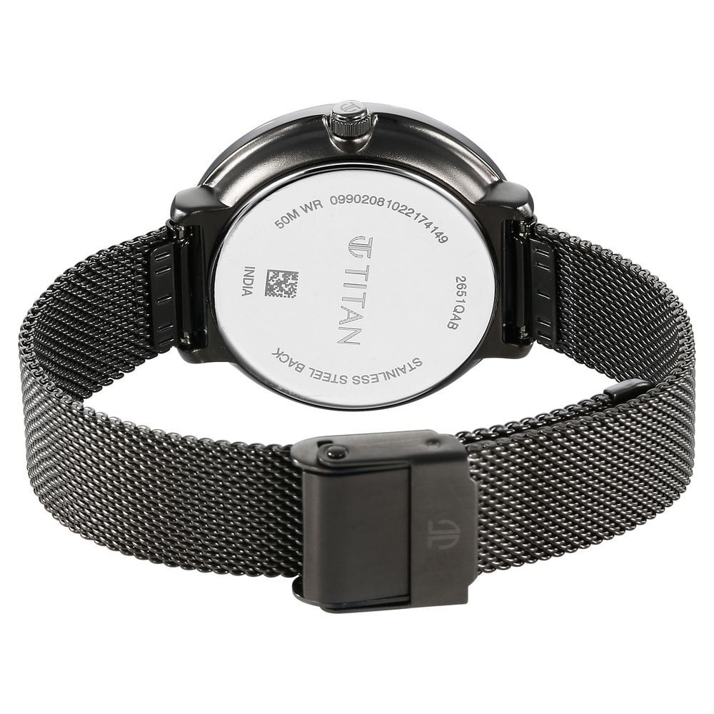 Buy Online Titan Neo Grey Dial Analog Stainless Steel Strap watch for Women 2651qm01 Titan