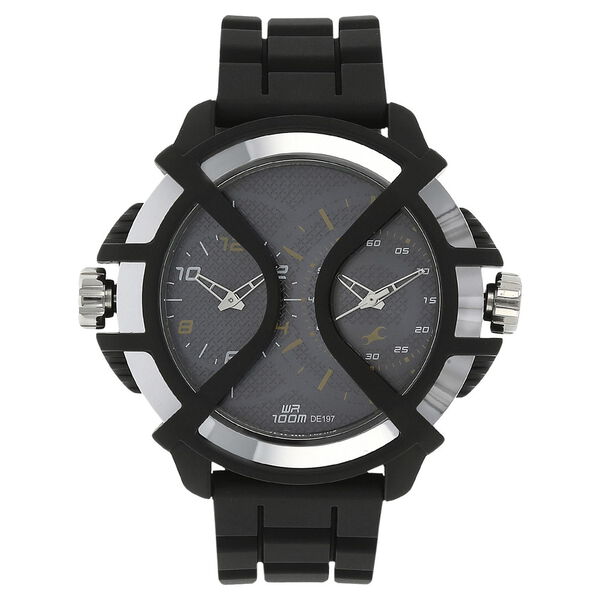 Fastrack Quartz Chronograph Blue Dial Plastic Strap Watch for Guys - image number 0