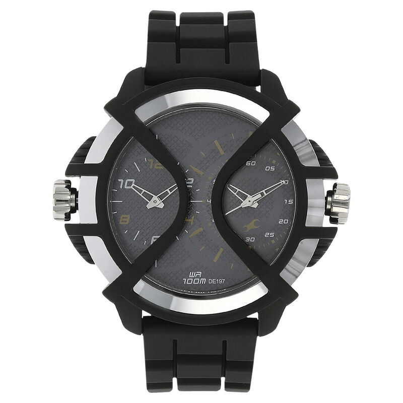 Fastrack Quartz Chronograph Blue Dial Plastic Strap Watch for Guys