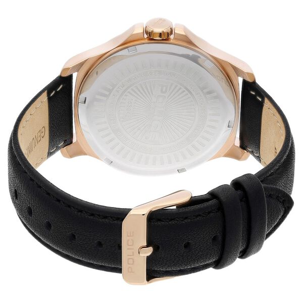 Police Quartz Analog with Date Black Dial Leather Strap Watch for Men - image number 4