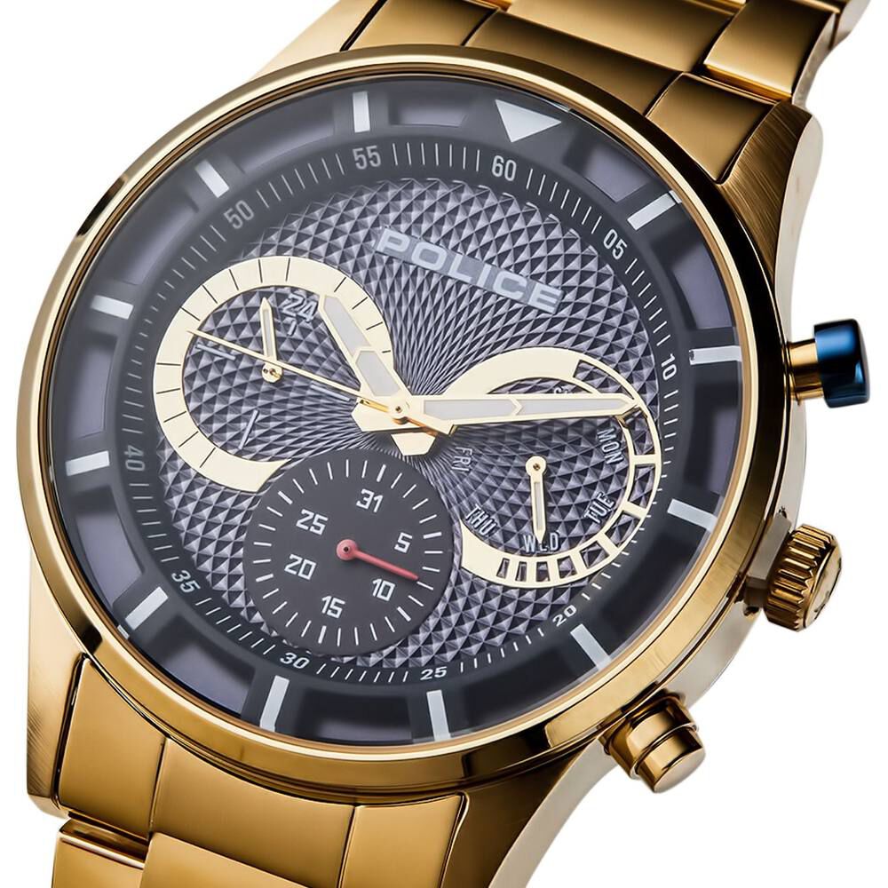 Buy Online Police Quartz Multifunction Blue Dial Stainless Steel Strap Watch for Men neplpewjk2014302 Titan