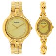 Sonata Quartz Analog Golden Dial Stainless Steel Strap Watch for Couple - image number 0