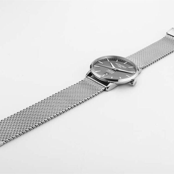 Roamer Valais Gents Interchangable Box Set Quartz Analog with Date Grey Dial Grey Leather Strap Watch For Men - image number 4