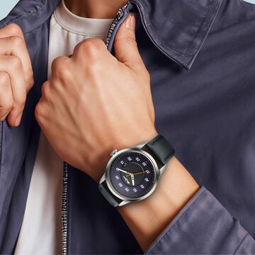 Titan Octane Quartz Analog with Date Blue Dial With Blue Leather Strap Watch For Men