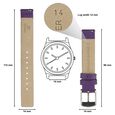 14 mm Purple Genuine Leather Strap for Women - image number 1