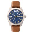 Fastrack Quartz Analog with Day and Date Blue Dial Leather Strap Watch for Guys - image number 1