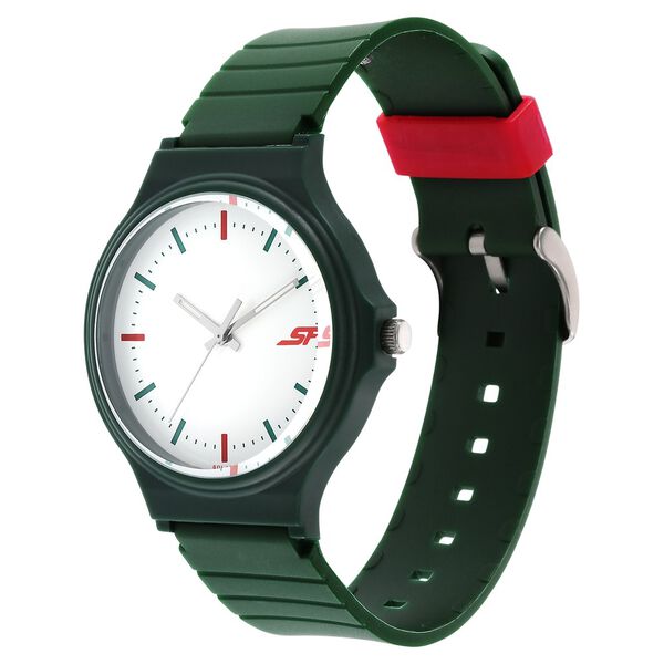 SF Quartz Analog White Dial Plastic Strap Watch for Men - image number 1