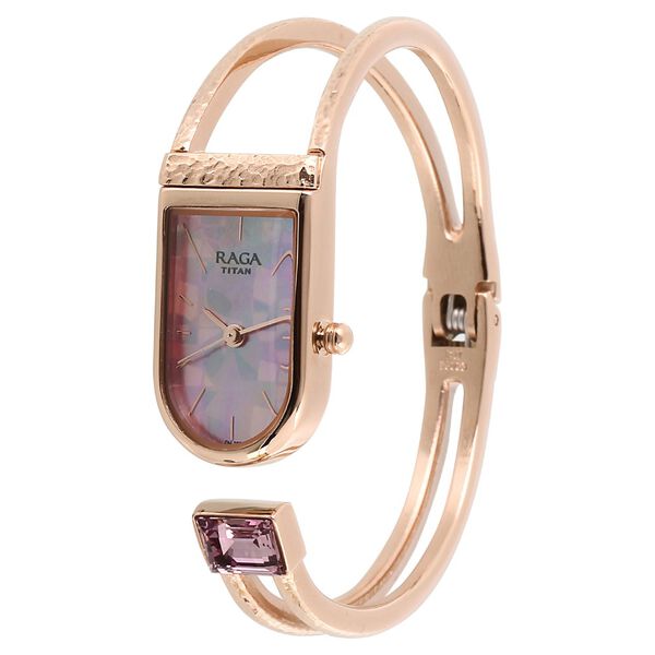 Titan Quartz Analog Mother Of Pearl Dial Watch for Women - image number 1