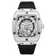 Kenneth Cole Automatic Silver Dial Black Colour Silicone Strap Watch For Men - image number 0